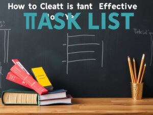 How to Create an Effective Task List for Your Goals