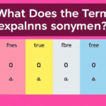 What Does the Term explain synonym Mean